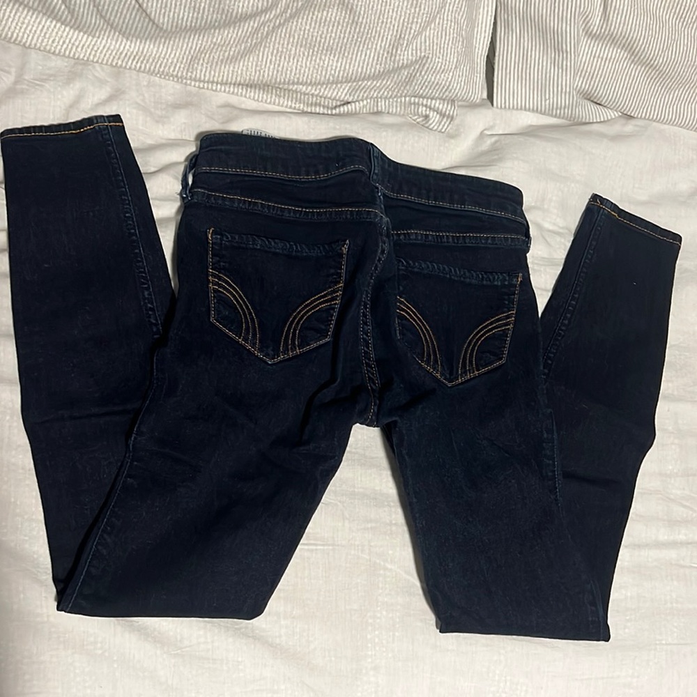 Hollister Dark Blue Jean Leggings Jeggings
